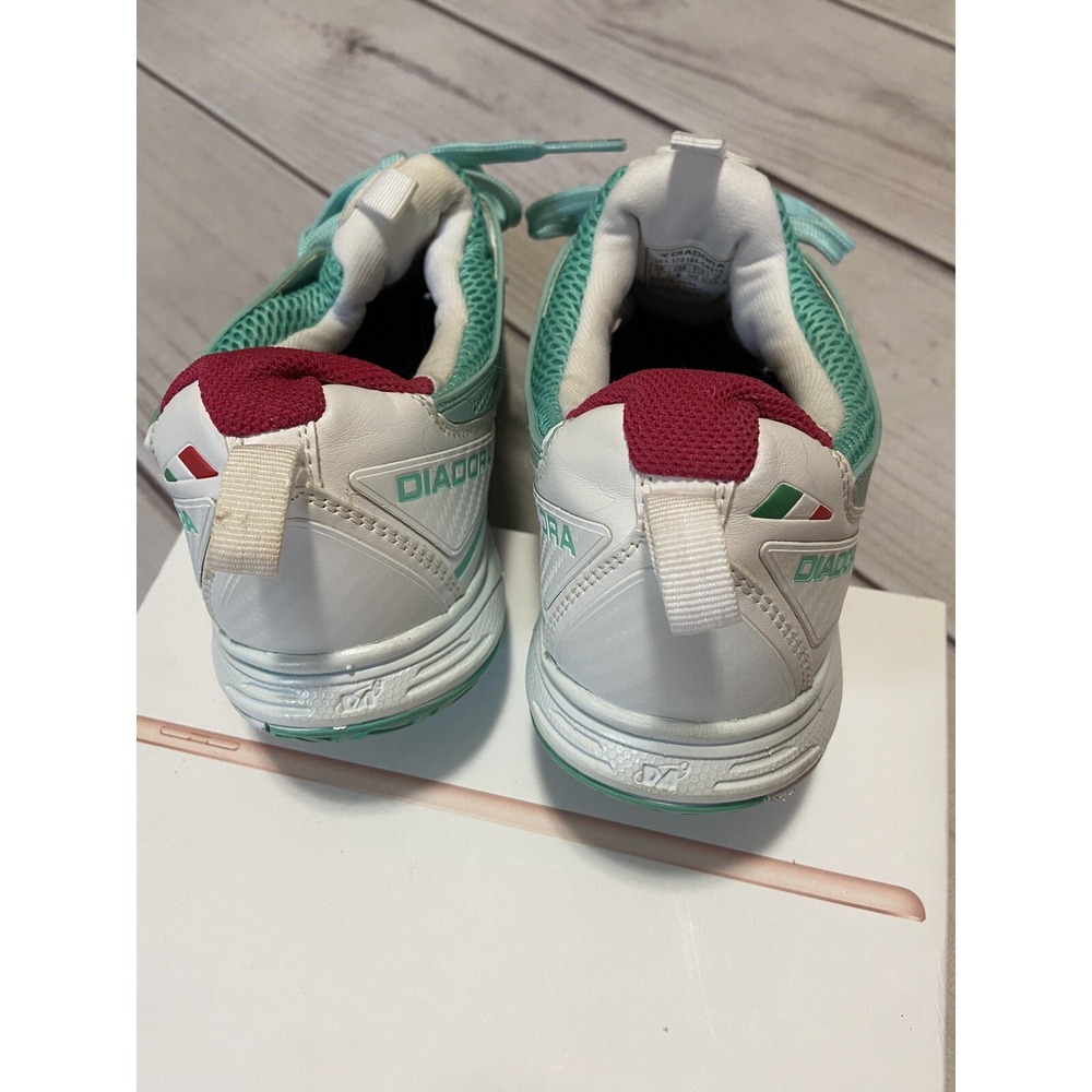 Diadora Speed Pro Evo II Shoes Womens 9 Aqua White Ortholite Running Sneaker - Picture 8 of 11
